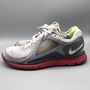 NIKE Lunar Eclipse Flywire Womens Athletic Shoes Grey/Pink 408580-100 Size 8.5